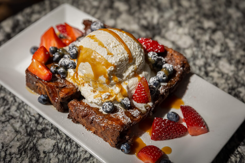 CRUST Cinnamon Roll Bread Pudding French Toast