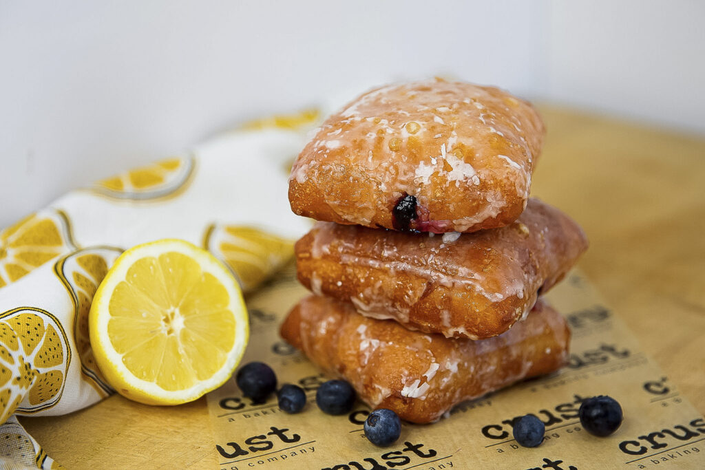 Blueberry Filled Brioche with Lemon Glaze Donut