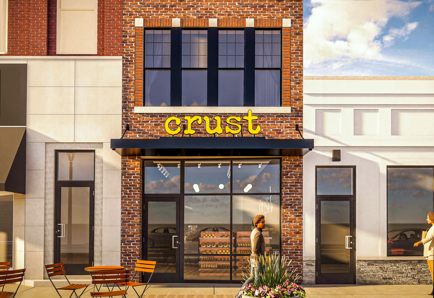 CRUST — Howell location at 203 W. Grand River Ave., preliminary exterior — opening early 2027